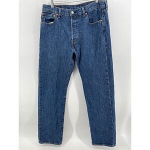 Levi's 501 Original Fit Jeans Mens 34x31* Blue Button Fly  Straight Leg Denim